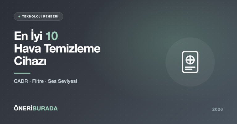 En İyi 10 Hava Temizleme Cihazı