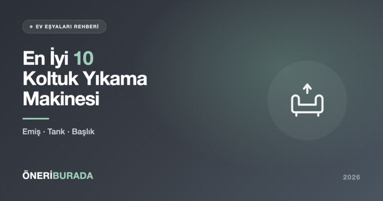 En İyi 10 Koltuk Yıkama Makinesi