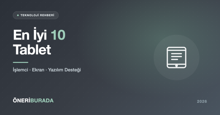 En İyi 10 Tablet