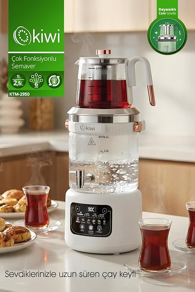 Kiwi KTM-2950 Cam Gövde Dokunmatik 6 Programlı Çay Makinesi