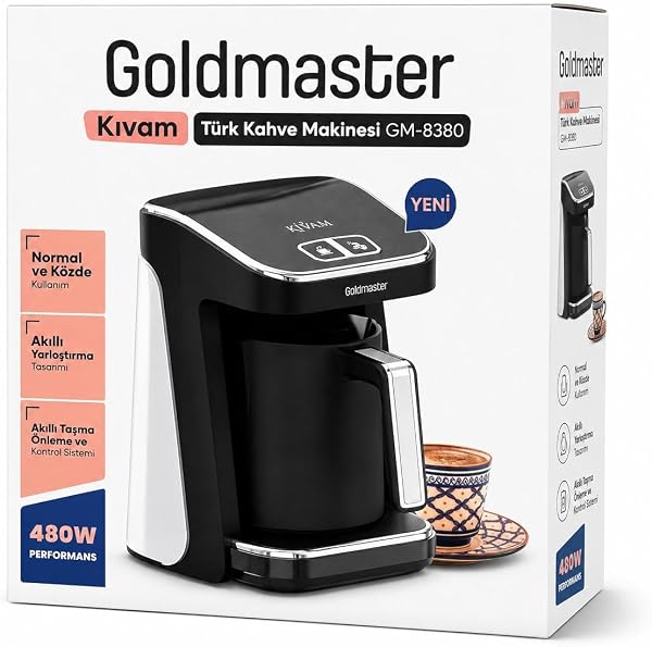 Goldmaster Kıvam GM-8380 Türk Kahvesi Makinesi, 480 W 5 Fincan