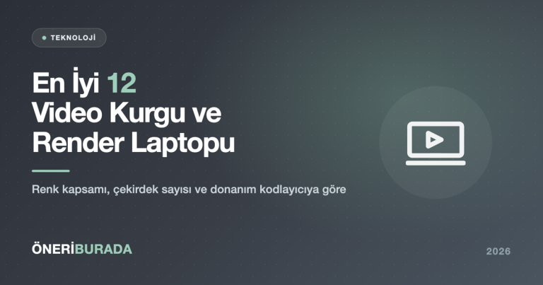 En İyi 12 Video Kurgu ve Render Laptopu